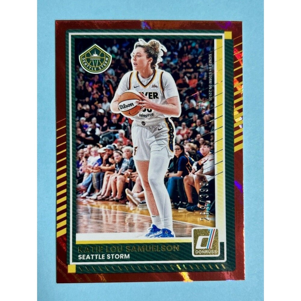2025 DONRUSS WNBA #53 Seattle Storm, KATIE LOU SAMUELSON RED LAVA /399